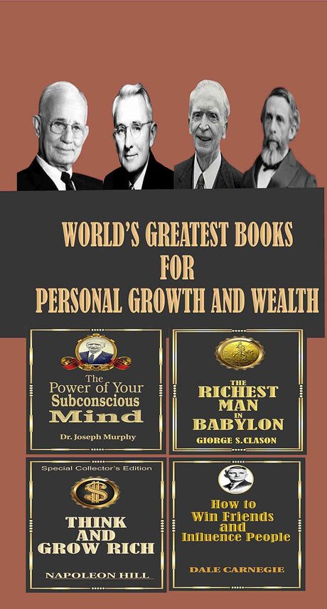 World’s Greatest Books For Personal Growth & Wealth (Set of 4 Books) : Perfect Motivational Gift Set - Retail Maharaj