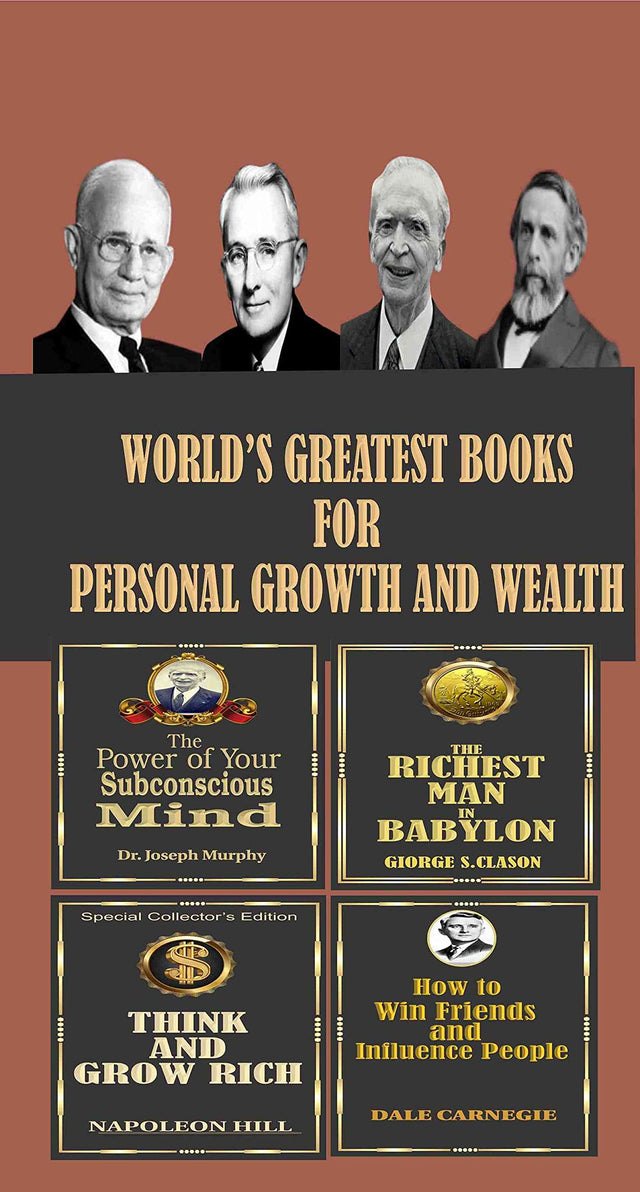 World’s Greatest Books For Personal Growth & Wealth (Set of 4 Books) : Perfect Motivational Gift Set - Retail Maharaj