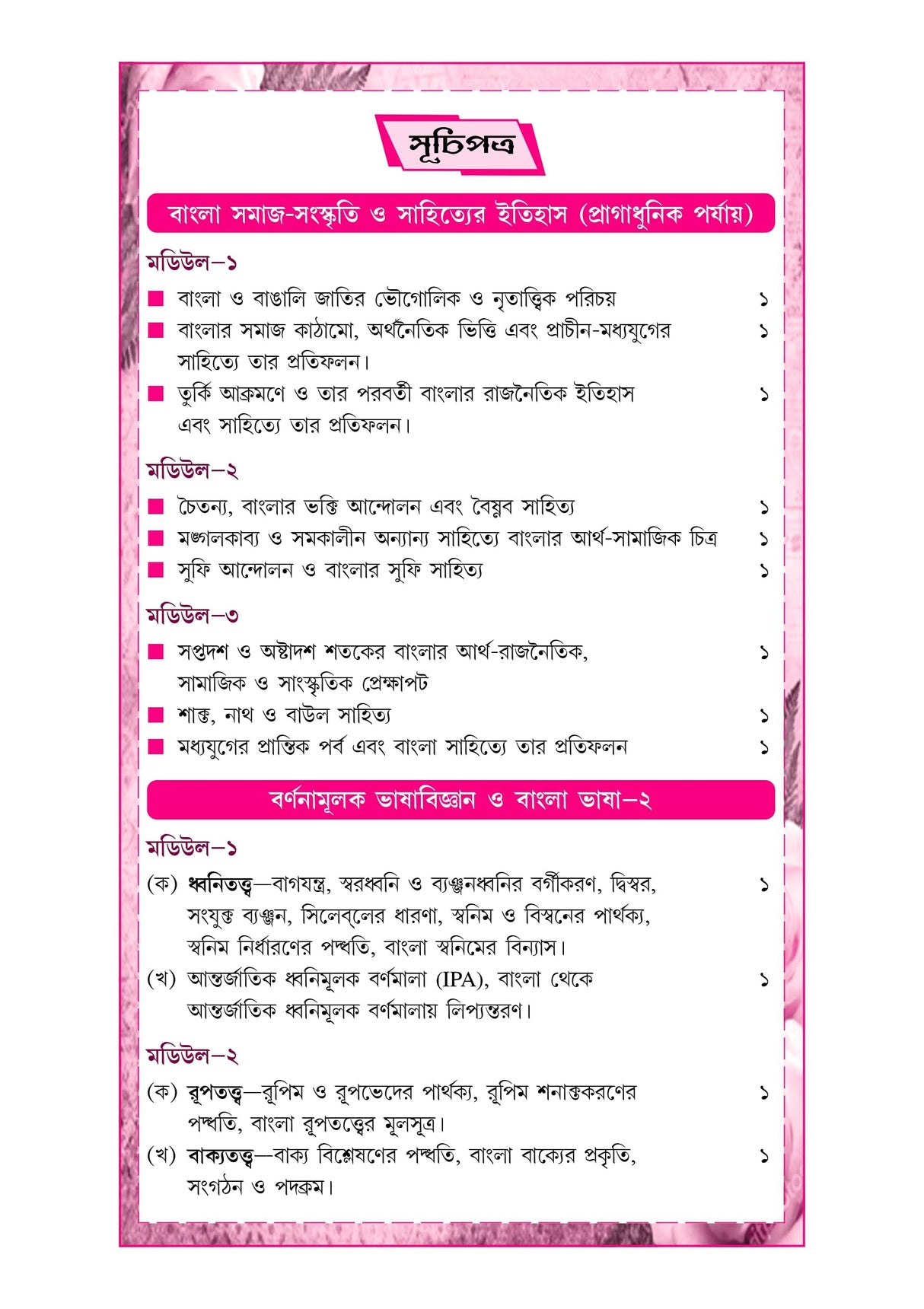 Major Bangla Sikkhak Semester-VII C.U (Bengali Version)