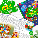 121 Moral Stories - Illustrated Story Books for Kids and Childrens - Bedtime Short Stories with Colourful Pictures in English | Hello Friend Books - Ages 3+ Years (121 Short Stories Book) - Retail Maharaj