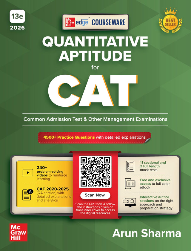 Quantitative Aptitude, 13e for CAT 2026 by Arun Sharma | Solved QA PYQs (2020-25) | 4500+ Practice Questions | 240+ Problem-solving Author Videos | 13 Mock & Sectional Tests | Quants Preparation book - Retail Maharaj