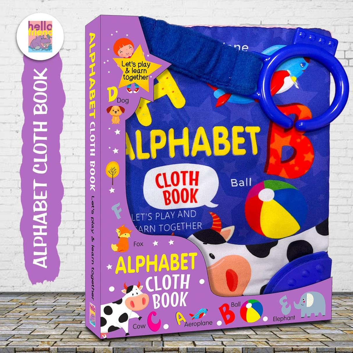 Hello Friend Books Fun With Alphabets - Cloth Book for Early Learning and Interactive Education - Retail Maharaj