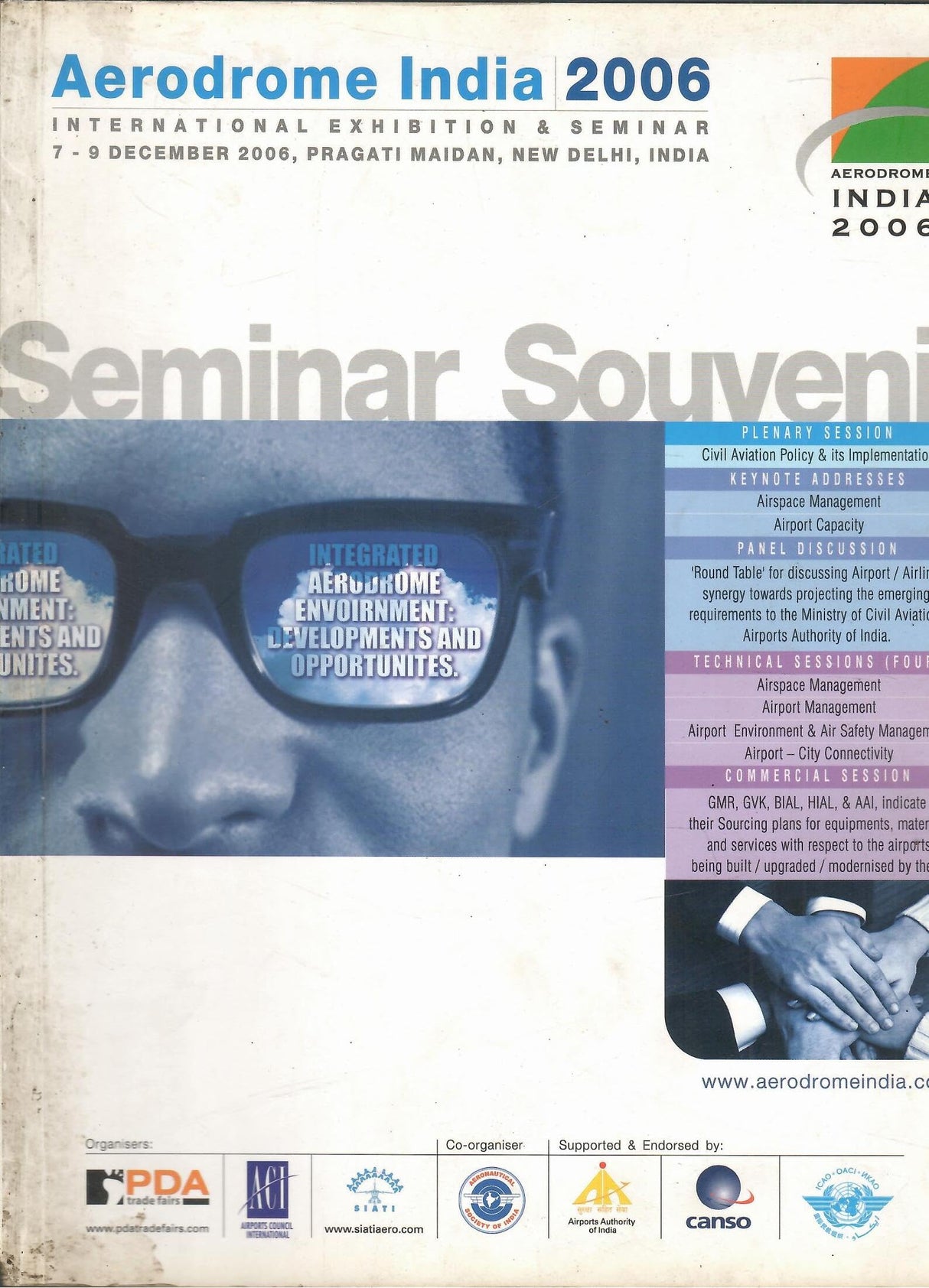 Aerodrome India 2006 - International Exhibition & Seminar 7-9 December 2006, Pragati Maidan, New Delhi, India - Seminar Souvenir