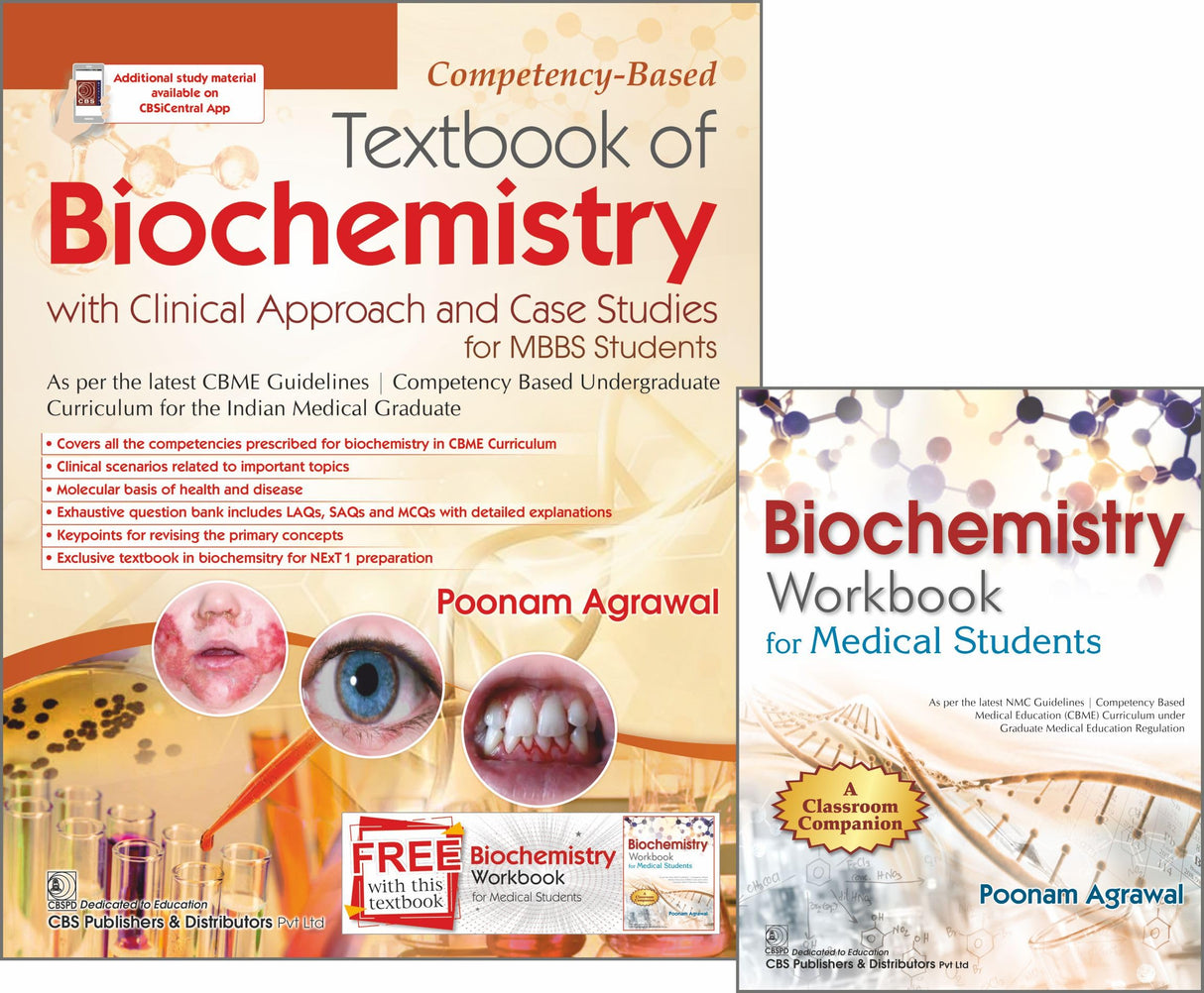 Competency - Based Textbook of Biochemistry with Clinical Approach and Case Studies for MBBS Students with | FREE Biochemistry Workbook for Medical Students - 2025 - Retail Maharaj
