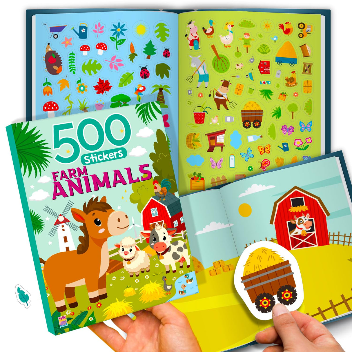 My First 500 Farm Animals Sticker Activity Book for Kids, Children and Toddlers – Fun Activity with Coloring – Ages 3+ Years - Retail Maharaj