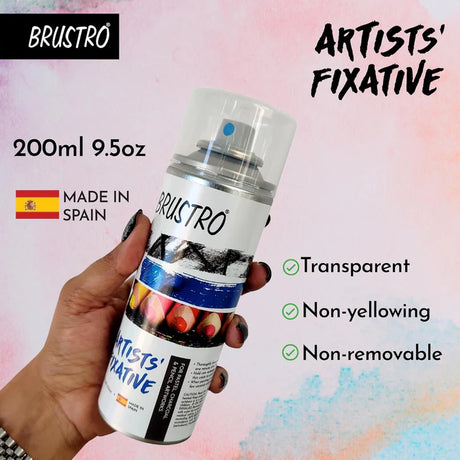 Brustro Artists Fixative Spray Can 200 ml - Retail Maharaj