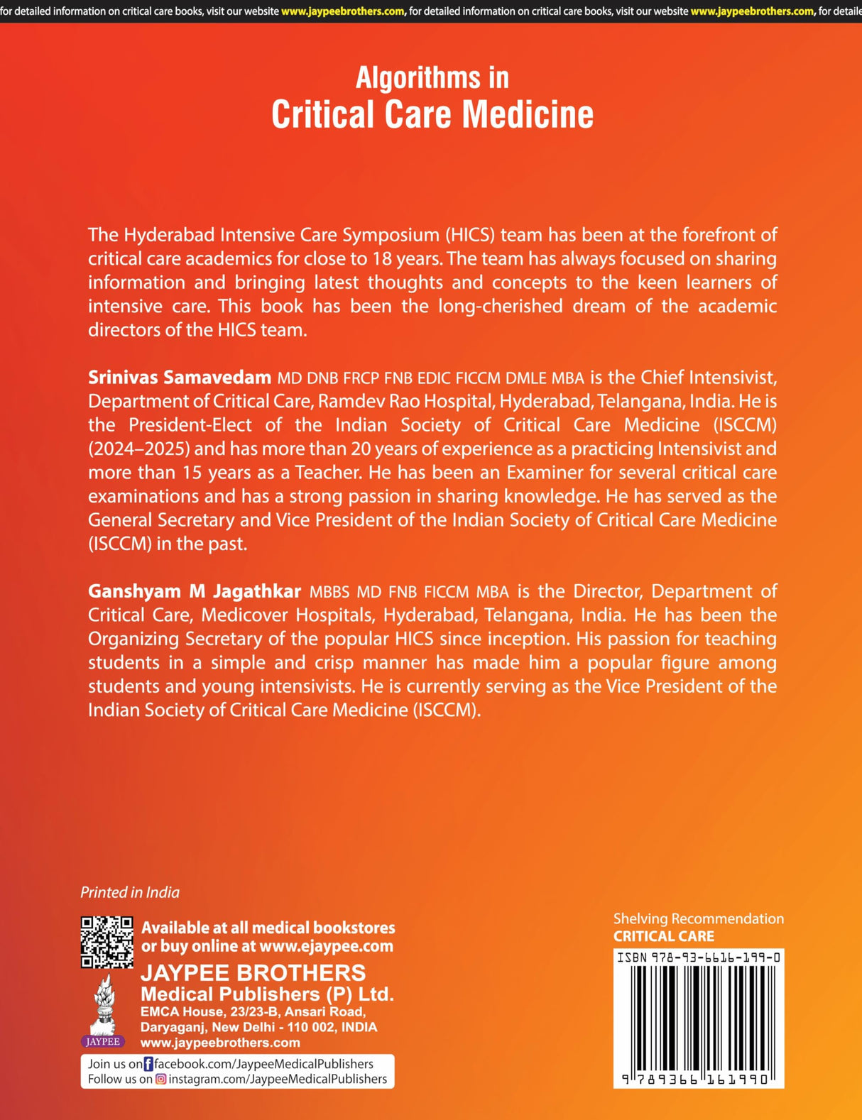 ALGORITHMS IN CRITICAL CARE MEDICINE - Retail Maharaj