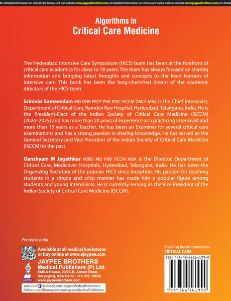 ALGORITHMS IN CRITICAL CARE MEDICINE - Retail Maharaj