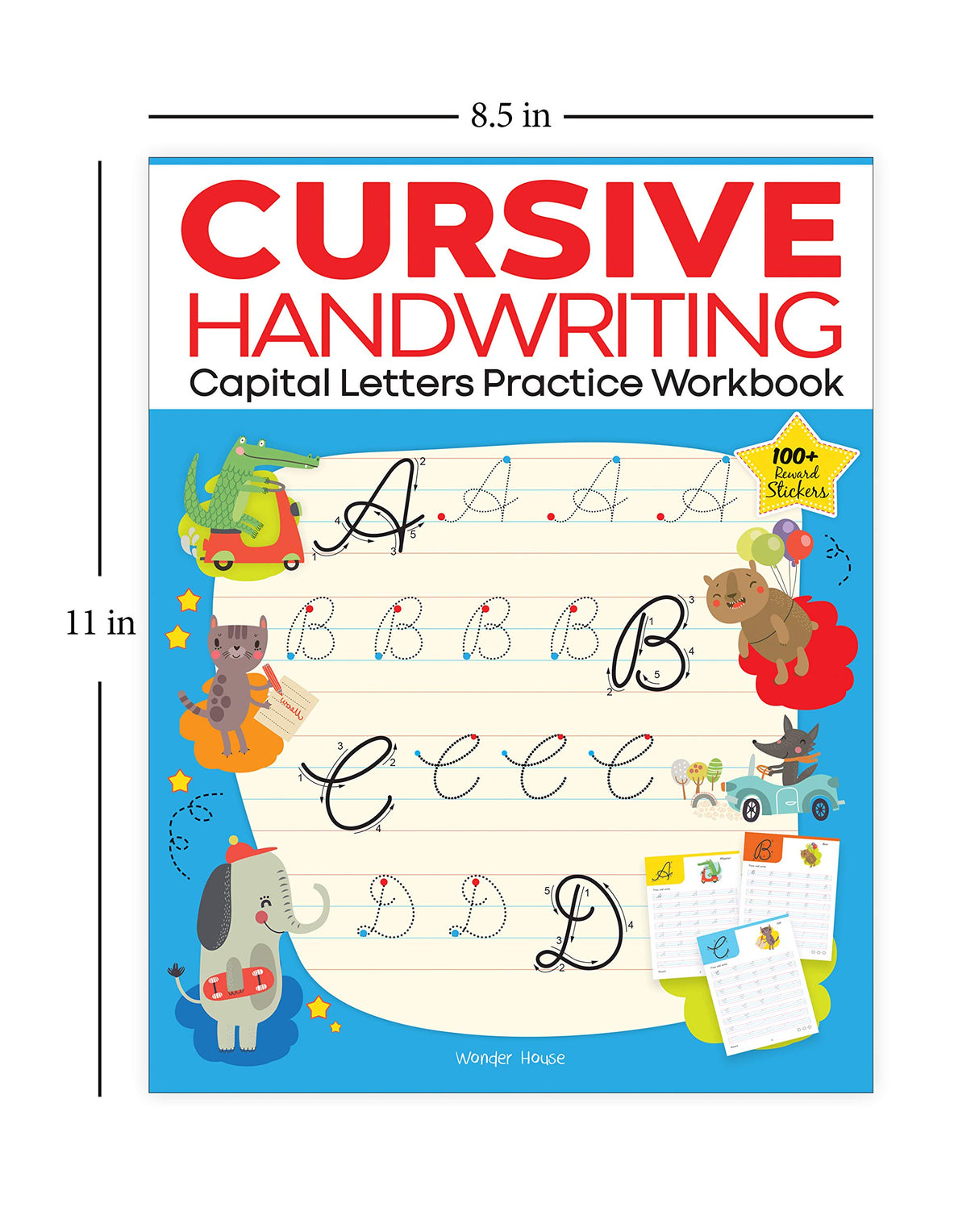 Cursive Handwriting Practice Workbook: Capital Letters | Level 1 | Ages 5–8 | Build Writing Skills with Fun Exercises - Retail Maharaj