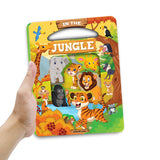 In the Jungle Die Cut Window Board Book for Kids Age 3+ | Early Learning Picture Book with Fun Jungle Animal Facts, Bright Pages & Die-Cut Shape for Easy Handling and Engagement - Retail Maharaj