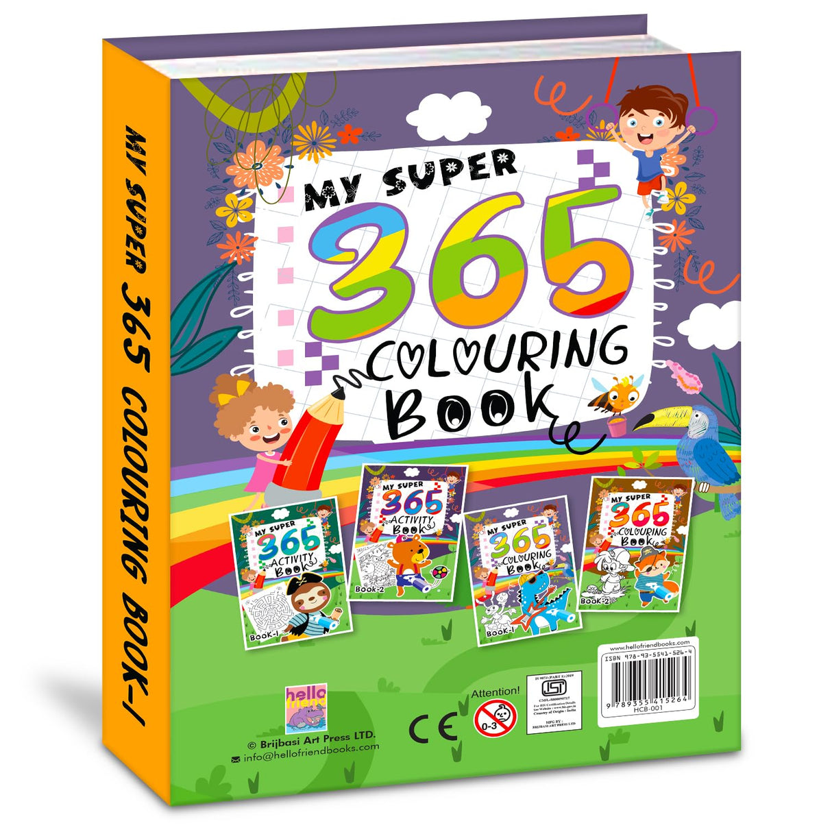 Hello Friend Books My Super 365 Colouring Book-1 - Retail Maharaj