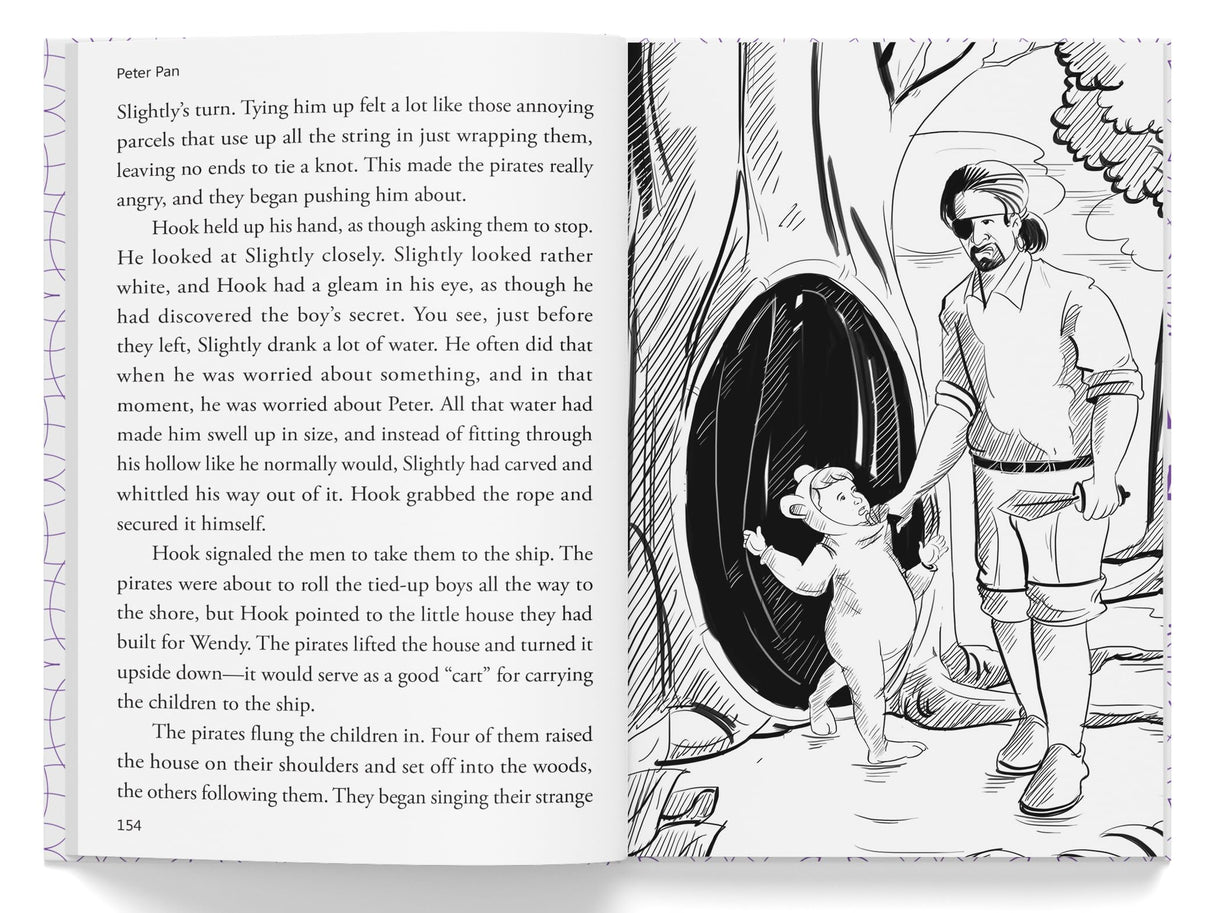 Peter Pan : Illustrated Abridged Children Classics English Novel with Review Questions - Retail Maharaj