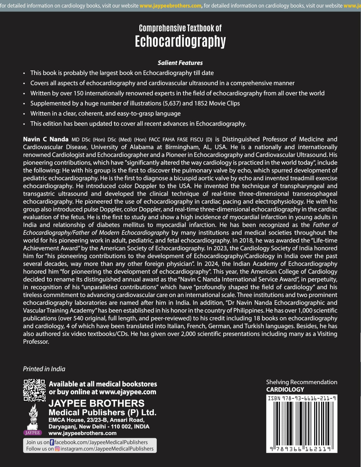 COMPREHENSIVE TEXTBOOK OF ECHOCARDIOGRAPHY (2VOLS) - Retail Maharaj