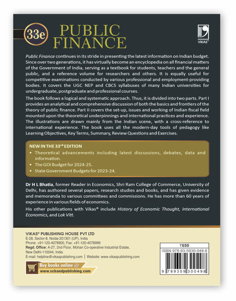 Public Finance : As per UGC and NEP 2020 (33rd Edition) - Retail Maharaj