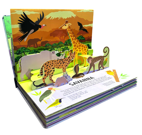 Pop Up Wild Animals Book for Kids: Interactive Learning with Adventure Pop-Up Scenes | Explore the Jungle, Safari & Forest Creatures | Fun Facts & Surprises Inside | Children’s Nature Pop-Up Book - Retail Maharaj