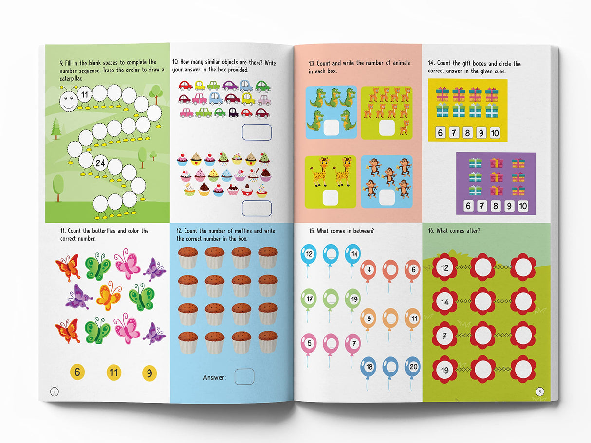 201 Maths Activity Book: Fun Activities and Practice Sheets | Learn Counting, Addition & Subtraction | Ages 4–7 | 3 Hours of Interactive Learning - Retail Maharaj