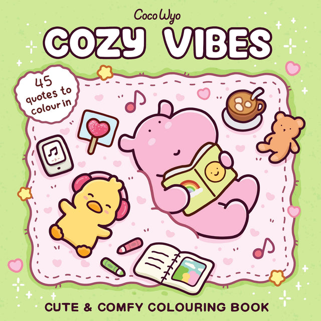 Cozy Vibes: A cozy and comfy colouring book for all ages (Coco Wyo) - Retail Maharaj