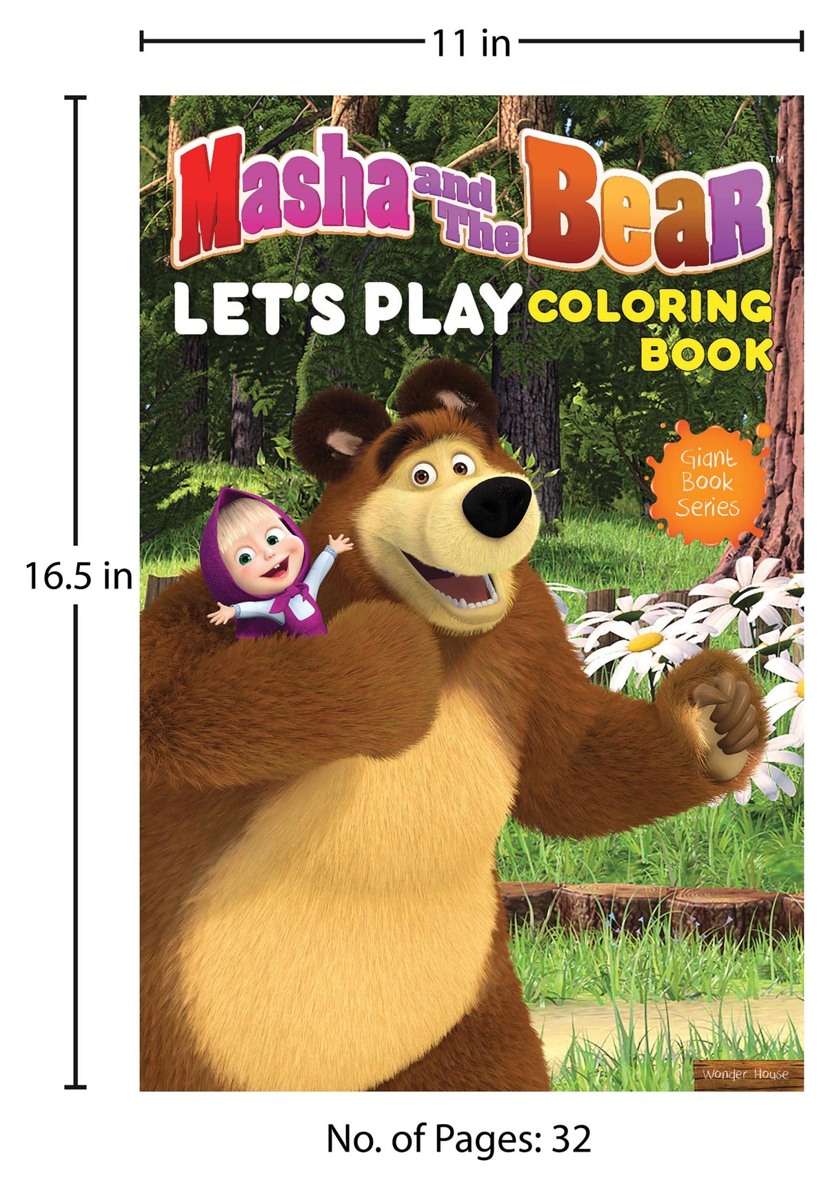 Masha And The Bear - Let's Play: Giant Coloring Book For Kids - Retail Maharaj