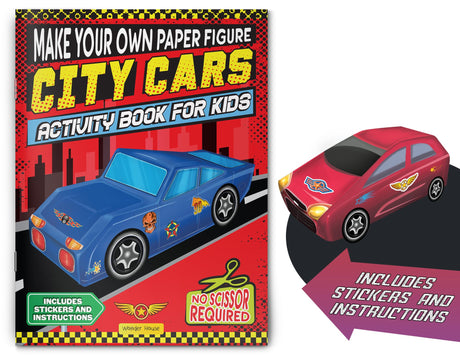 Make Your Own Paper Figures – City Cars Cut, Fold & Create Your Own Urban Vehicle Models | Ages 6–10 | Hands-On Paper Craft Fun for 2+ Hours - Retail Maharaj