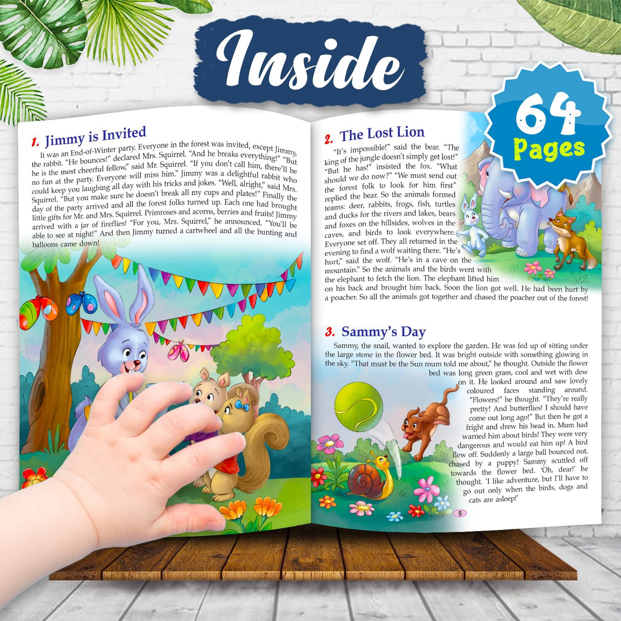 121 Animal Tales Stories - Illustrated Story Books for Kids and Childrens - Bedtime Short Stories with Colourful Pictures in English | Hello Friend Books - Ages 3+ Years (121 Short Stories Book) - Retail Maharaj