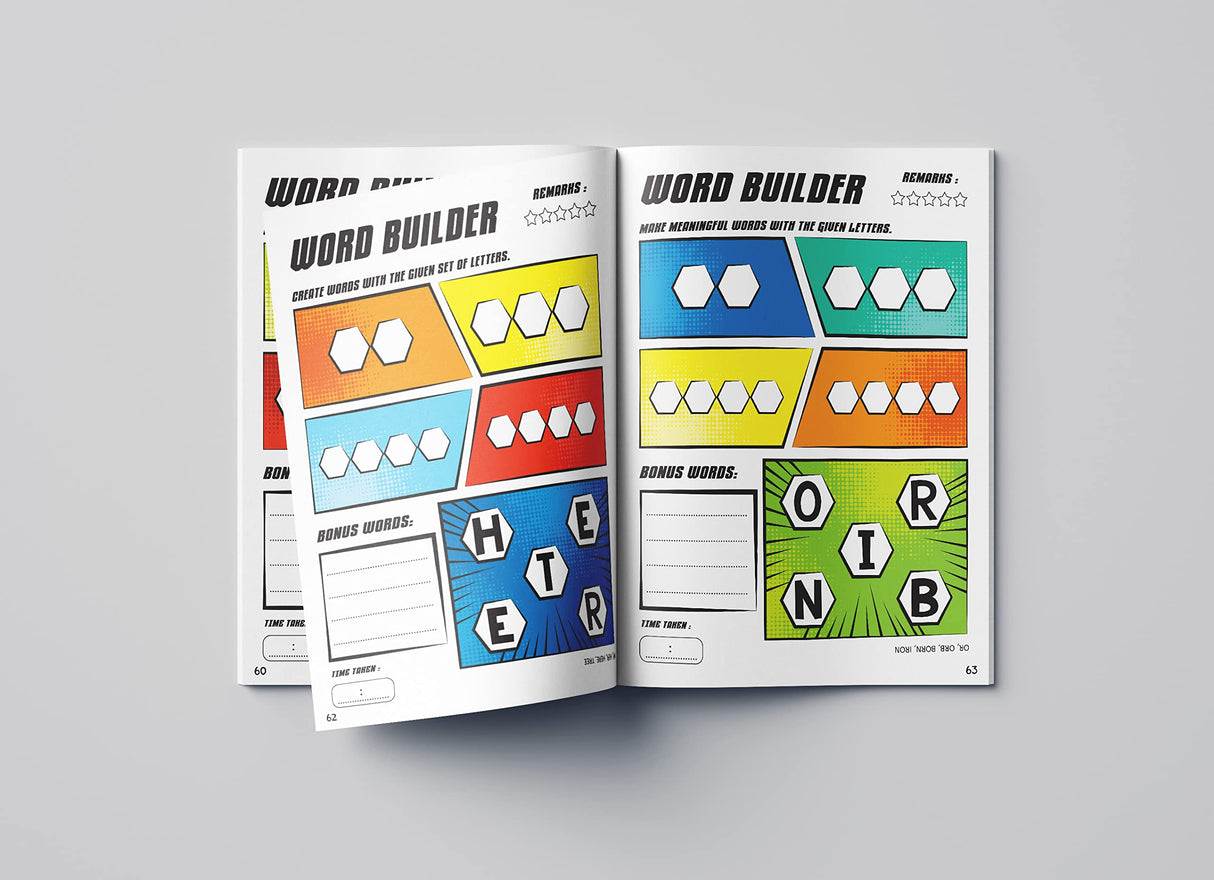 Word Builder Activity Book – Level 1 | Make Meaningful Words Using Given Letters | Ages 5–8 | Fun Vocabulary & Spelling Practice for Kids - Retail Maharaj