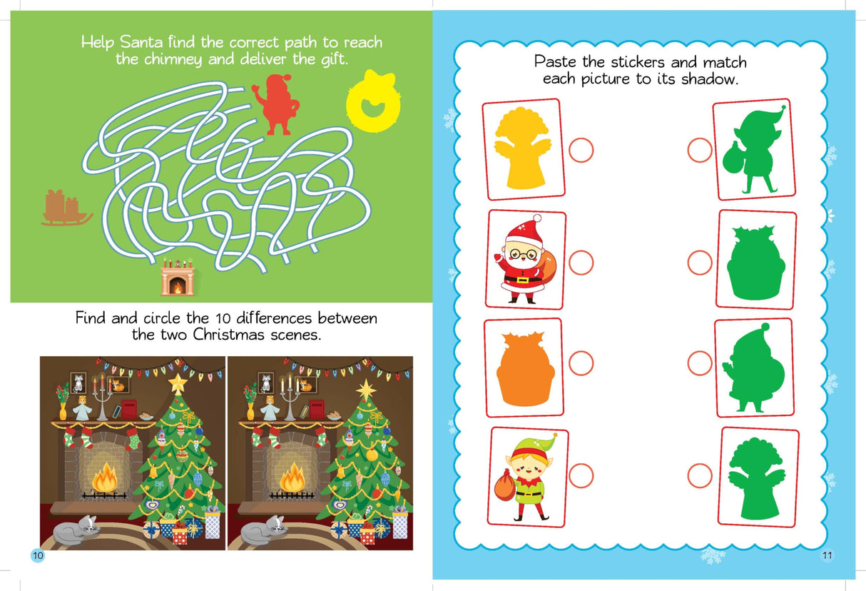 My Big Sticker And Activity Book: Christmas Sticker and Activity Book - Learning Activity Books for Kids 4+ Years - Early Learning Books - Retail Maharaj