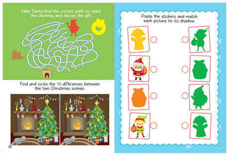My Big Sticker And Activity Book: Christmas Sticker and Activity Book - Learning Activity Books for Kids 4+ Years - Early Learning Books - Retail Maharaj