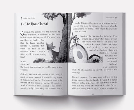 Pandit Vishnu Sharma's Panchatantra For Children: Illustrated stories (Black and White, Paperback) - Retail Maharaj