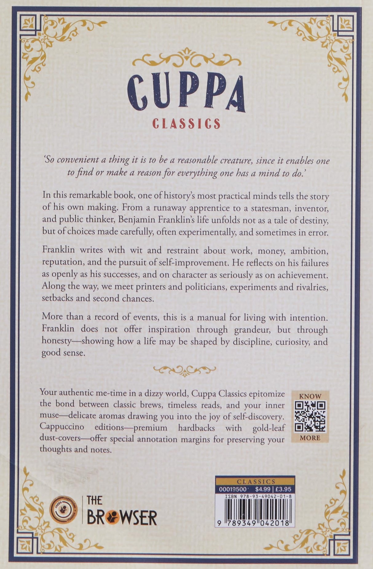 The Autobiography of Benjamin Franklin (Cuppa Classics) - Retail Maharaj