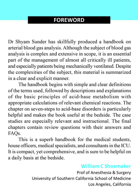 Blood Gas Analysis (Fourth Edition 2020) [paperback] Shyam Sunder [Jan 01, 2020]… - Retail Maharaj