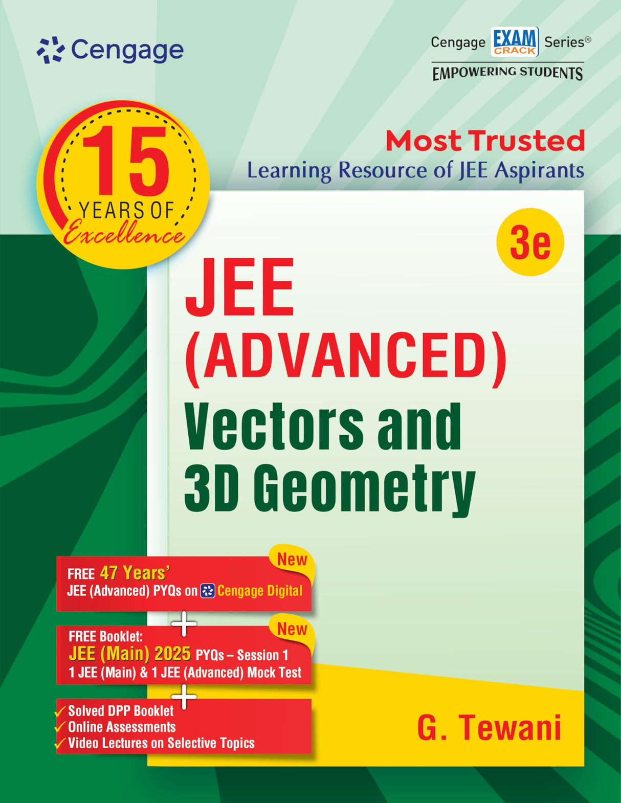 Cengage JEE Advanced Vectors and 3D Geometry with Free Online Assessments & Digital Content - Retail Maharaj