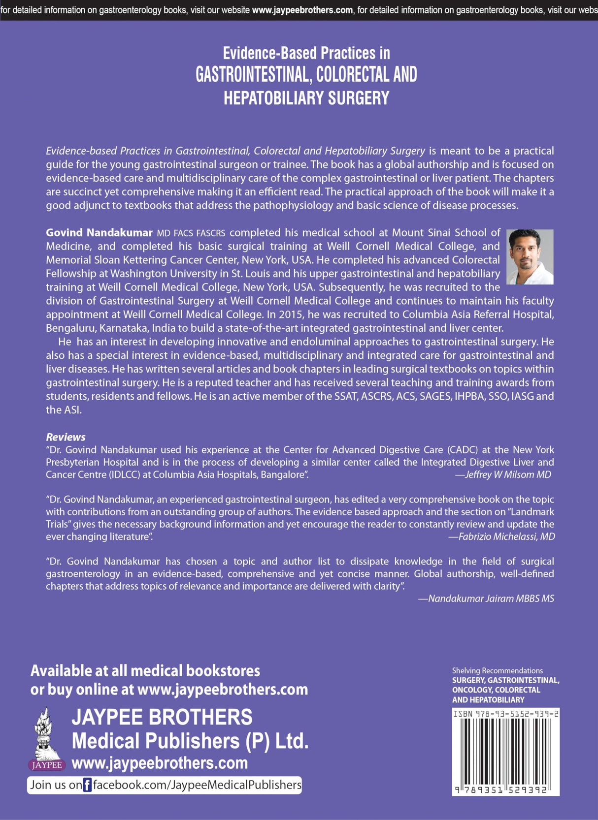 Evidence-Based Practices in Gastrointestinal, Colorectal and Hepatobiliary Surgery - Retail Maharaj