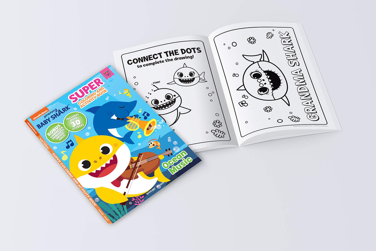 Pinkfong Baby Shark - Ocean Music : Super Coloring and Activity Book - Retail Maharaj