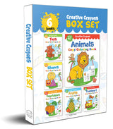 Colouring Books Super Set: Pack of 6 Crayon Copy Colour Books for Kids: Creative Crayons Series - A Pack Of 6 Crayon Copy Colour Books - Retail Maharaj