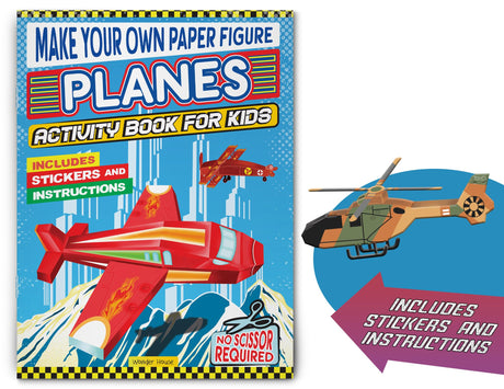 Make Your Own Paper Figures – Planes Cut, Fold & Create Flying Fun | Ages 6–10 | DIY Activity Book with Templates for 2+ Hours of Crafty Fun - Retail Maharaj