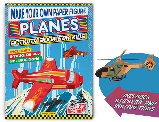 Make Your Own Paper Figures – Planes Cut, Fold & Create Flying Fun | Ages 6–10 | DIY Activity Book with Templates for 2+ Hours of Crafty Fun - Retail Maharaj