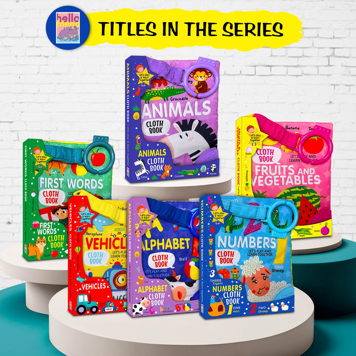 Hello Friend Books Fun With Fruits And Vegitables - Cloth Book for Early Learning and Interactive Education - Retail Maharaj