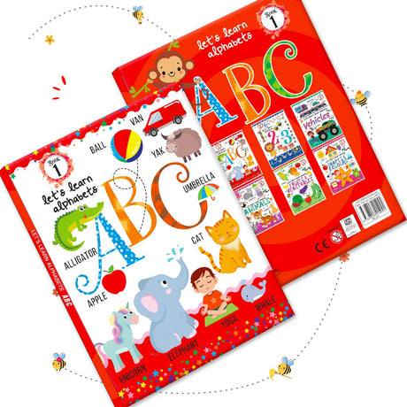 Hello Friend Books Let's Learn Giant Board Book: Alphabets ABC - Large Board Book with Beautifully Illustrated Images for Children to Learn - Retail Maharaj