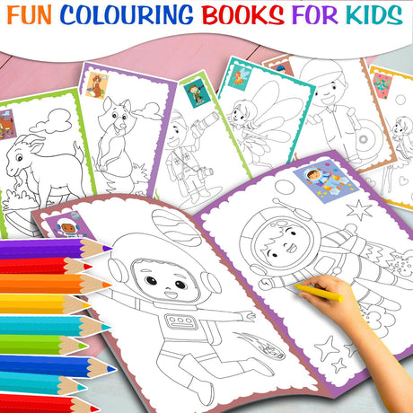 My First 10 Colouring Activity Books Boxset for Kids, Children and Toddlers - Animal, Farm, Space, Dinosaur, Vehicles, Unicorn, Jungle, Princess Coloring Book Gift (Ages 2+ years) (Pack of 10) - Retail Maharaj