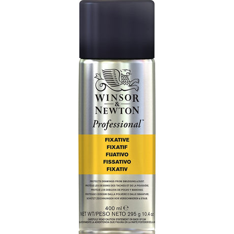 Winsor & Newton Professional Artists Fixative Spray for Charcoal, Pastel & Pencil – 400 ml - Retail Maharaj