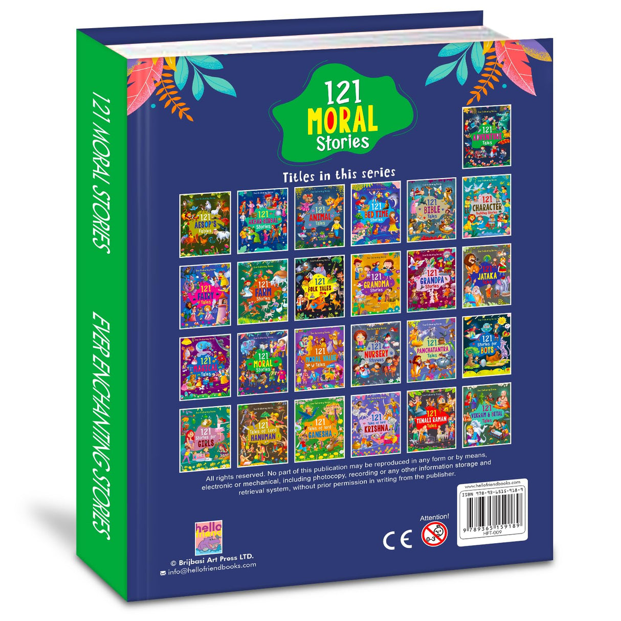 121 Moral Stories - Illustrated Story Books for Kids and Childrens - Bedtime Short Stories with Colourful Pictures in English | Hello Friend Books - Ages 3+ Years (121 Short Stories Book) - Retail Maharaj