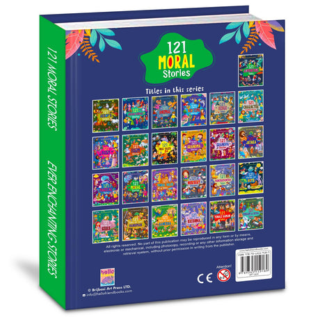 121 Moral Stories - Illustrated Story Books for Kids and Childrens - Bedtime Short Stories with Colourful Pictures in English | Hello Friend Books - Ages 3+ Years (121 Short Stories Book) - Retail Maharaj