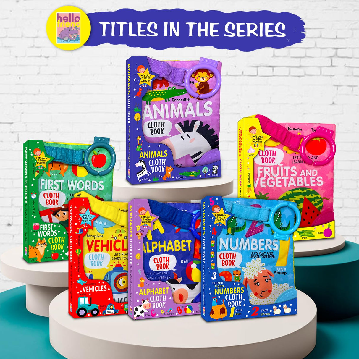 Hello Friend Books Fun With Animals - Cloth Book for Early Learning and Interactive Education - Retail Maharaj