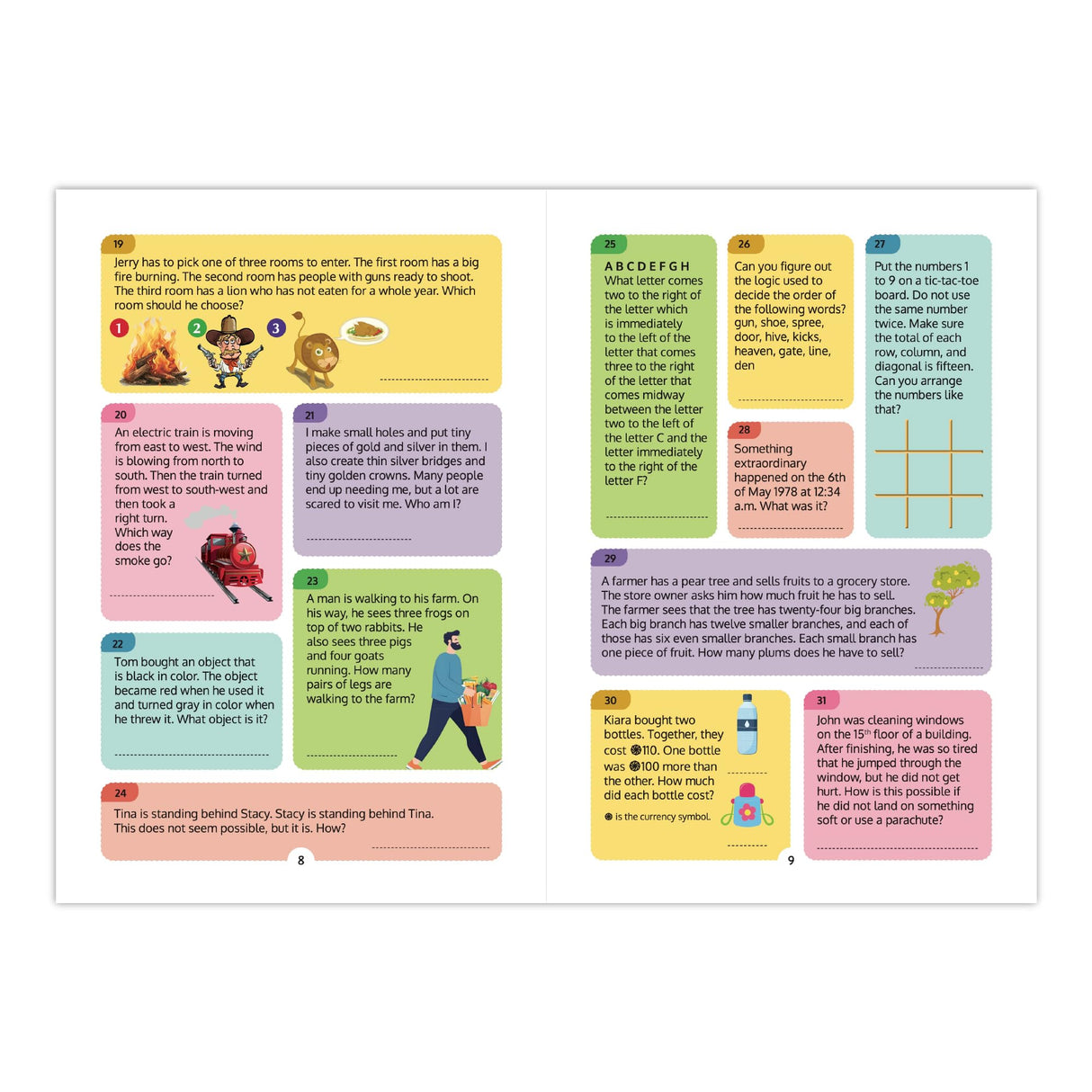 Brain Teasers: 501 Difficult Riddles for Smart Kids: Clever and Thought-Provoking Riddles for Kids | Number Puzzles, Picture Puzzles, Logic Puzzles and more | Ages 6+ - Retail Maharaj