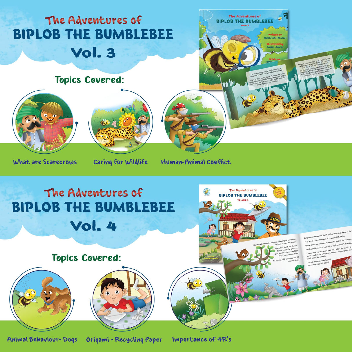 Biplob the Bumblebee The Adventures of Biplob the Bumblebee Series - Volume 1 to 10 (Combo of 10 Books) | Story Books For Kids 3 to 9 Yrs | Kids Story ... | Children Story Books | Bedtime Story Books - Retail Maharaj