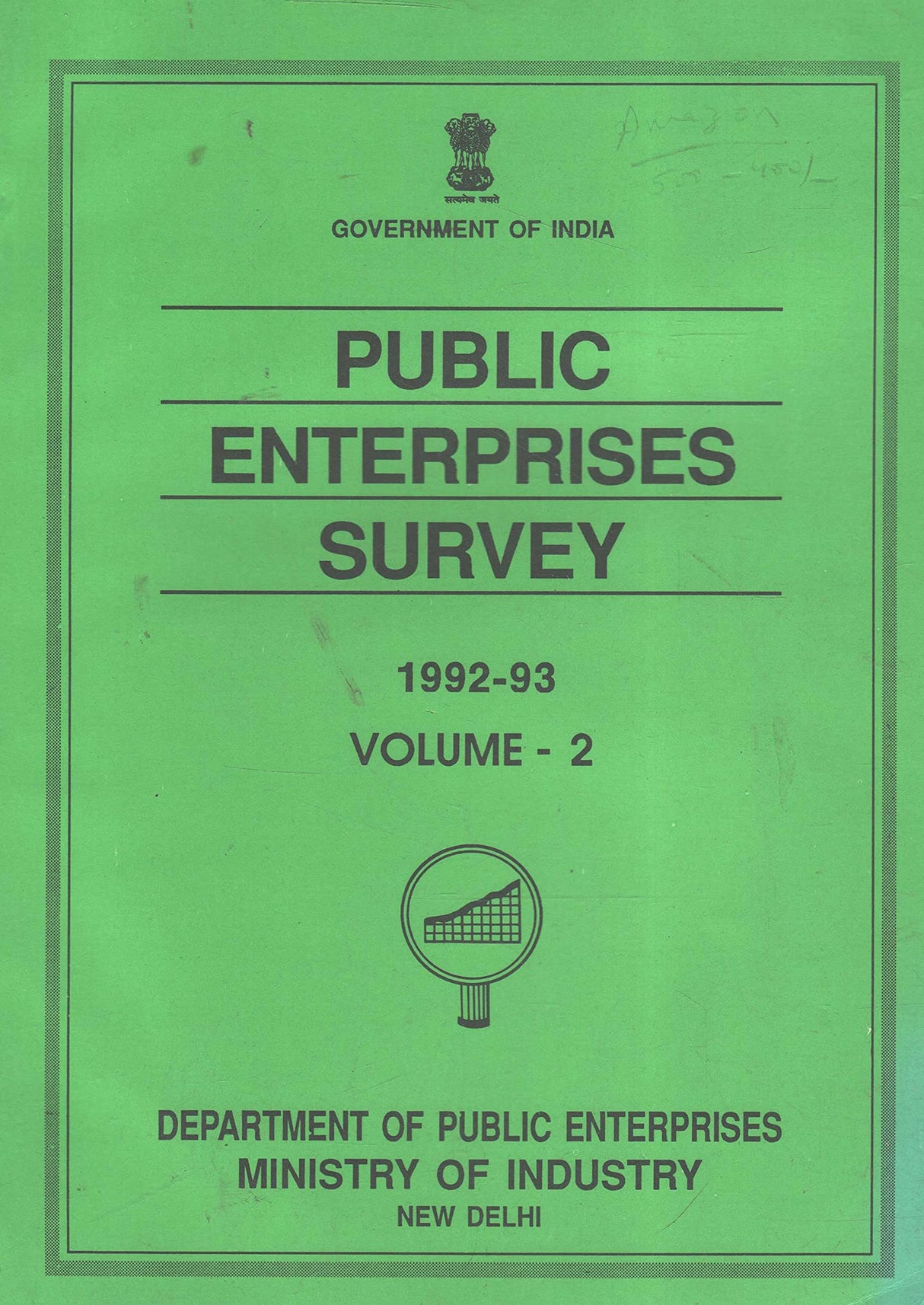 Public Enterprises Survey 1992-93 Volume - 2 [Paperback] Ministry of Industry