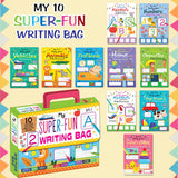My Super Fun Writing Bag: Set of 10 Amazing Writing Practice Books - Perfect for Kids, Travel and Gifting / Return Gifts - Retail Maharaj