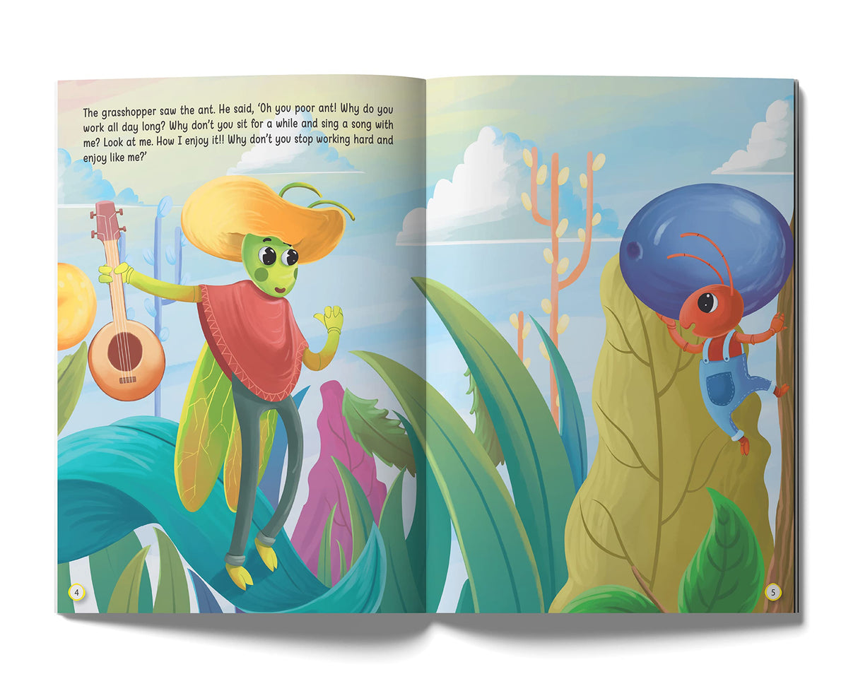 The Ant and the Grasshopper - Illustrated Moral Story for Children - Retail Maharaj