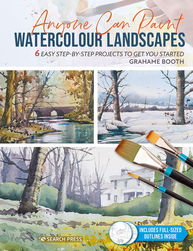 Watercolour Landscapes: 6 Easy Step-By-Step Projects to Get You Started (Anyone Can Paint) - Retail Maharaj