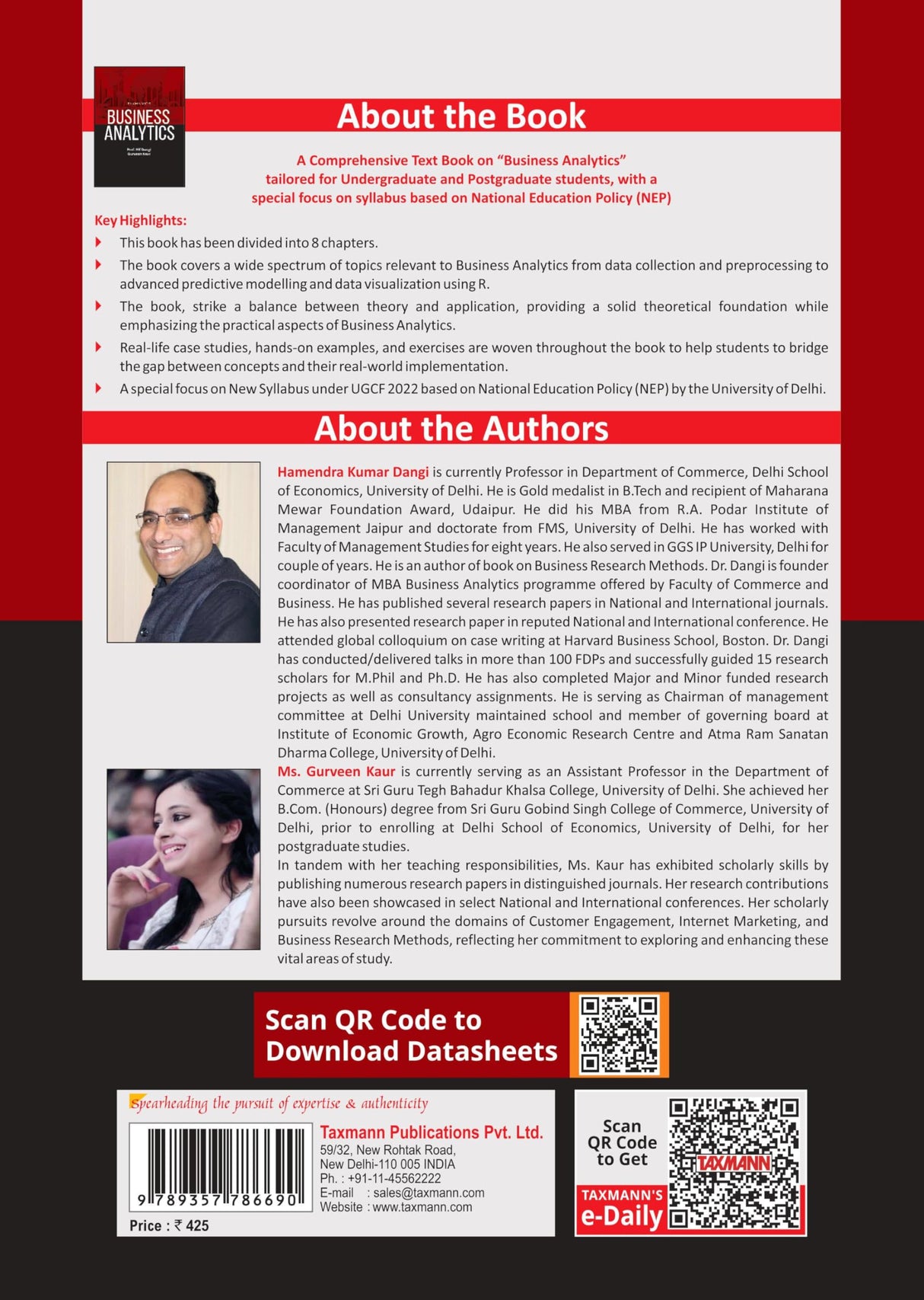 Taxmann's Business Analytics – Underscoring the pivotal role of data in the contemporary business landscape for data analysis and strategic implementation | MS Excel | Tableau | R [NEP] - Retail Maharaj